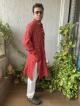Bandhani Maroon Cotton Kurta